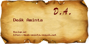 Deák Aminta névjegykártya